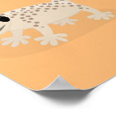 Cute spotted tan gecko cartoon illustration poster (Hoek)