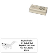 Cute spotted tan gecko cartoon illustration rubberstempel (Gestempeld)