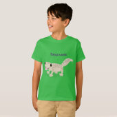 Cute spotted tan gecko cartoon illustration t-shirt (Voorkant volledig)