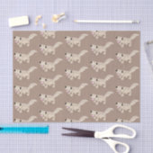 Cute spotted tan gecko cartoon illustration tissuepapier (Craft)
