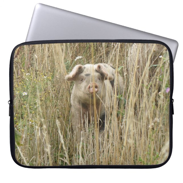 Cute Spotty Pig-laptoptas Laptop Sleeve (Voorkant)