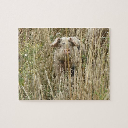 Cute Spotty Pig Puzzle Legpuzzel (Horizontaal)
