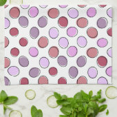 Cute Spotty Pink and Purple Pattern Theedoek (Gevouwen)