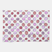 Cute Spotty Pink and Purple Pattern Theedoek (Horizontaal)