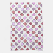 Cute Spotty Pink and Purple Pattern Theedoek (Verticaal)