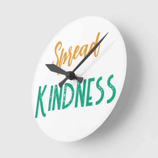 Cute Spread Kindness Clock Ronde Klok (Hoek)