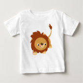 Cute Sprightly Cartoon Lion Baby T-Shirt (Voorkant)