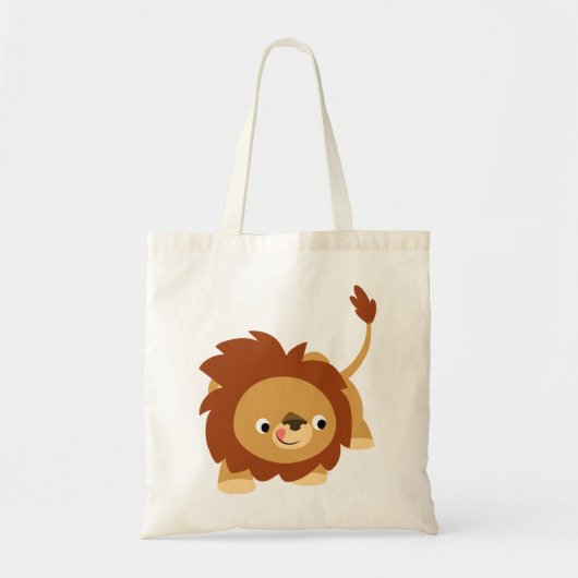 Cute Sprightly Cartoon Lion Bag Tote Bag (Voorkant)