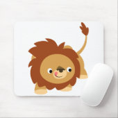 Cute Sprightly Cartoon Lion Mousepad Muismat (Met muis)