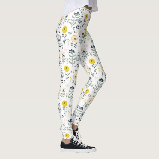 Cute spring blokpatroon leggings (Rechts)