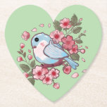 Cute Spring Bluebird & Cherry Blossom Watercolor A Kartonnen Onderzetters<br><div class="desc">Bring the fresh feeling of Spring into your home with this charming Bluebird artwork. The design features a sweet, round bird sitting amongst vibrant pink cherry blossoms (Sakura). With its soft colors and whimsical style, this is the perfect design for nursery decor, Easter greeting cards, or a thoughtful Mother's Day...</div>