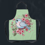 Cute Spring Bluebird & Cherry Blossom Watercolor A Schort<br><div class="desc">Bring the fresh feeling of Spring into your home with this charming Bluebird artwork. The design features a sweet, round bird sitting amongst vibrant pink cherry blossoms (Sakura). With its soft colors and whimsical style, this is the perfect design for nursery decor, Easter greeting cards, or a thoughtful Mother's Day...</div>