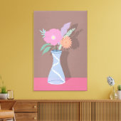 Cute Spring Bouquet of Modern Florals Canvas Afdruk (Insitu (Woonkamer))