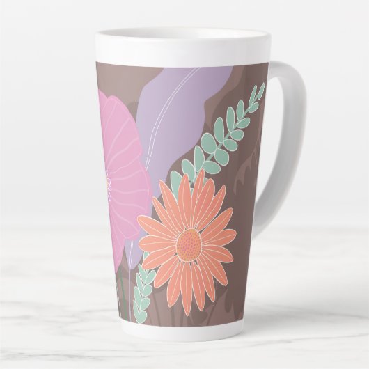 Cute Spring Bouquet of Modern Florals Latte Mok (Rechterhoek)