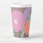 Cute Spring Bouquet of Modern Florals Latte Mok (Voorkant)