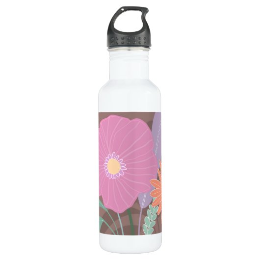 Cute Spring Bouquet of Modern Florals Waterfles (Voorkant)
