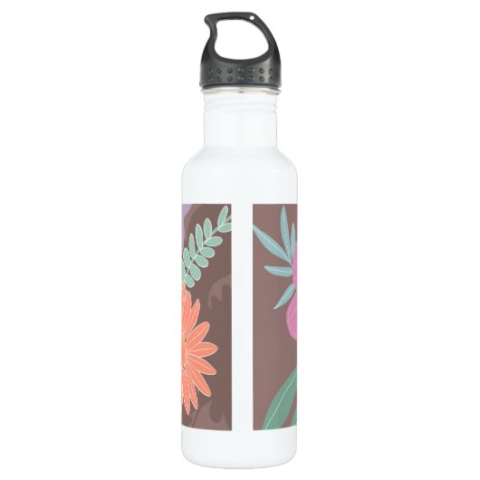 Cute Spring Bouquet of Modern Florals Waterfles (Achterkant)