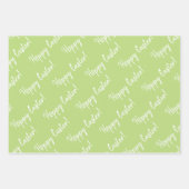 Cute Spring Bunny Happy Easter grappig groen roze Inpakpapier Vel (Voorkant 3)