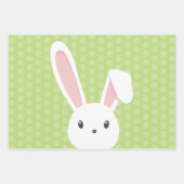 Cute Spring Bunny Happy Easter grappig groen roze Inpakpapier Vel (Voorkant)