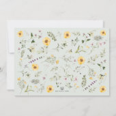 Cute Spring Bunny Rabbit Wildflower Birthday Foto Kaart (Achterkant)