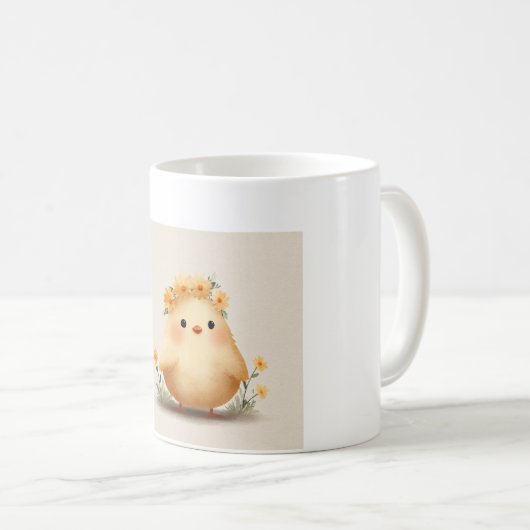 Cute Spring Chick Mug | Daisy Chick Koffiemok (Voorkant rechts)