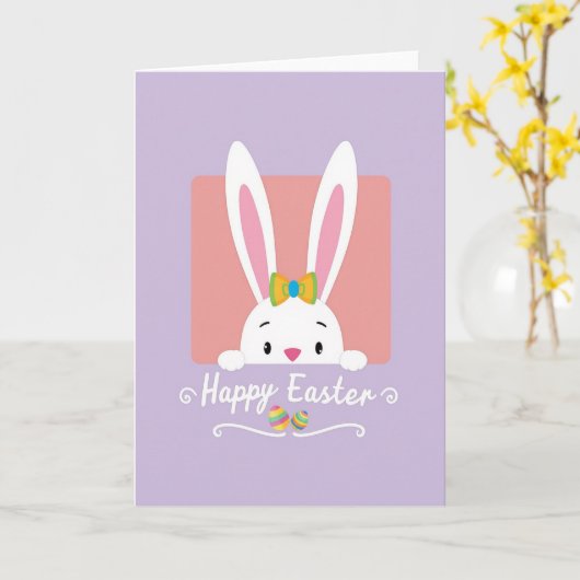 Cute Spring Creature Peek Card Kaart (Gele Bloem)