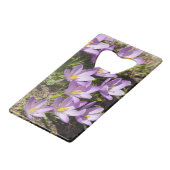 Cute spring crocuses creditkaart flessenopener (Voorkant Gekanteld)