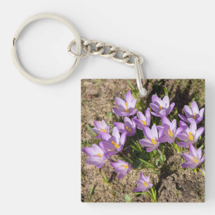 Cute spring crocuses sleutelhanger