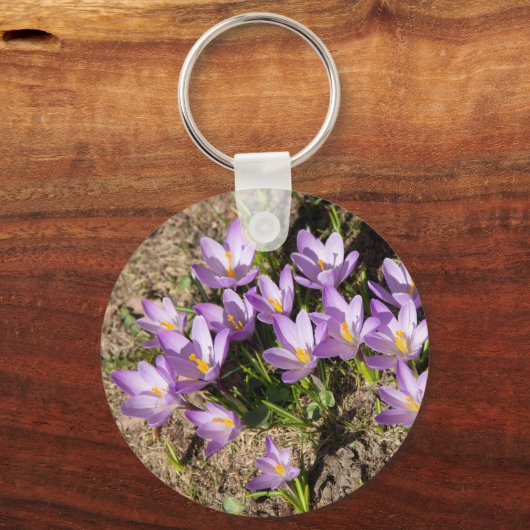 Cute spring crocuses sleutelhanger (Voorkant)