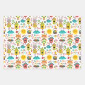 Cute Spring/Easter Cartoon Patronen Inpakpapier Vel (Voorkant 2)