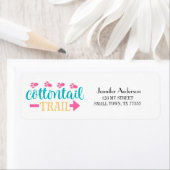 Cute Spring Easter Cottontail Trail Fun Adres Etiket (Insitu)