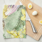 Cute Spring Fairy Kitchen Towel Theedoek (Quarter Fold)