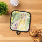 Cute Spring Fairy Oven Mitt Pannenlap (Top down)