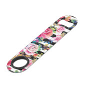 Cute spring floral and stripes waterverf Patroon Speed Flessenopener (Achterkant Gekanteld)