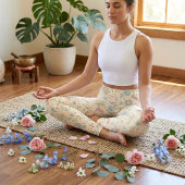 Cute Spring Floral Print - Pastel Ditsy Floral Leggings