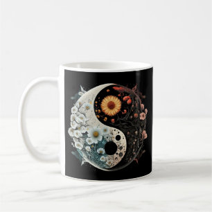 Cute Spring Floral Ying Yang Moeder Natuur Earth Koffiemok