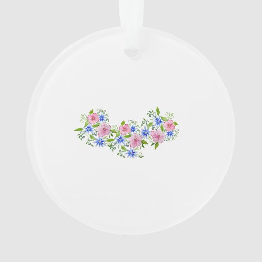Cute spring florale patroon ornament (achterkant)
