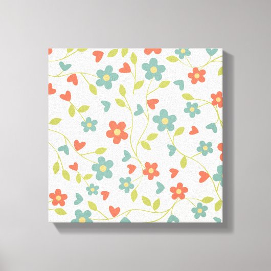 Cute Spring Flowers Canvas Print (Voorkant)