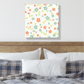 Cute Spring Flowers Canvas Print (Insitu (Slaapkamer))