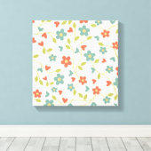 Cute Spring Flowers Canvas Print (Insitu (Houten vloer))