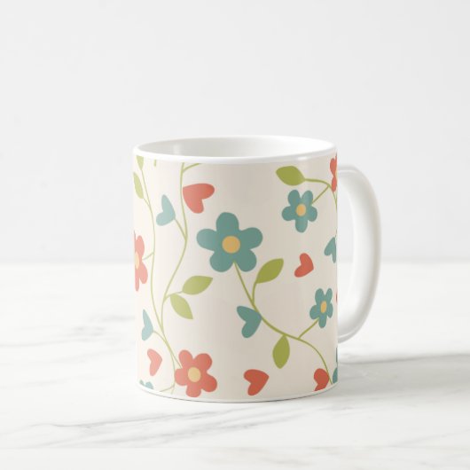 Cute Spring Flowers - Koffiemok (Voorkant rechts)