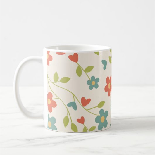 Cute Spring Flowers - Koffiemok (Links)