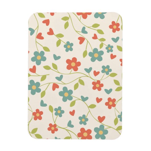 Cute Spring Flowers Magneet (Verticaal)