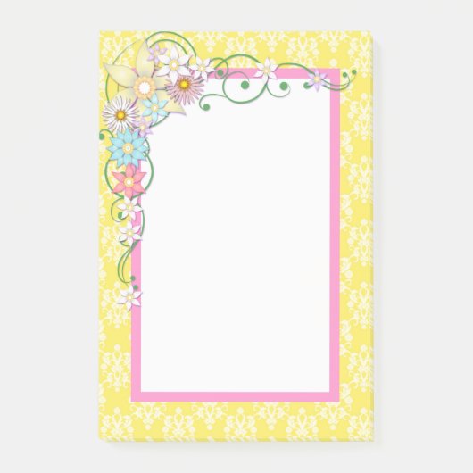Cute Spring Flowers Post-it® Notes (Voorkant)