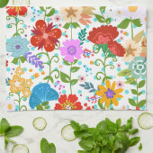 Cute Spring Flowers Theedoek (Gevouwen)