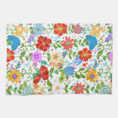 Cute Spring Flowers Theedoek (Horizontaal)