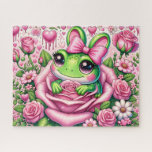 Cute Spring Frog Legpuzzel<br><div class="desc">Cute Spring Frog
Art/illustration
colorful
customizable</div>