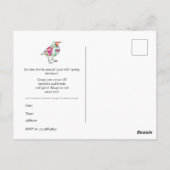 Cute Spring Luncheon Invitation Briefkaart (Achterkant)