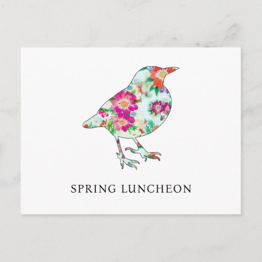 Cute Spring Luncheon Invitation Briefkaart (Voorkant)