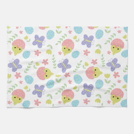 Cute Spring Paast Colorful Kawaii Theedoek (Horizontaal)